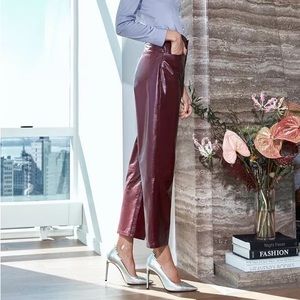 Patent Vegan Leather Wide Leg Pant NWOT